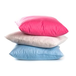 Close-Up Of Cushions Over White Background